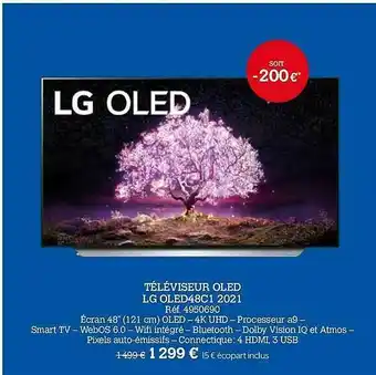 Darty Téléviseur Oled Lg Oled48c1 2021 offre