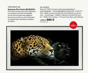 Darty Télévsieur Led Samsung The Farme Qe43ls03a offre