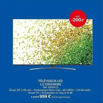 Darty Télévisuer Led Lg 55nano88 offre