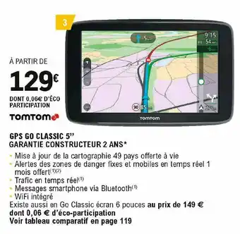 E.Leclerc L'Auto Tomtom Gps 60 Classic 5'' offre