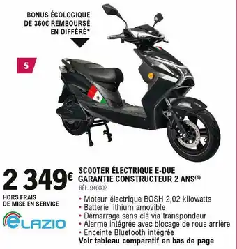 E.Leclerc L'Auto Elazio Scooter électrique E-due offre