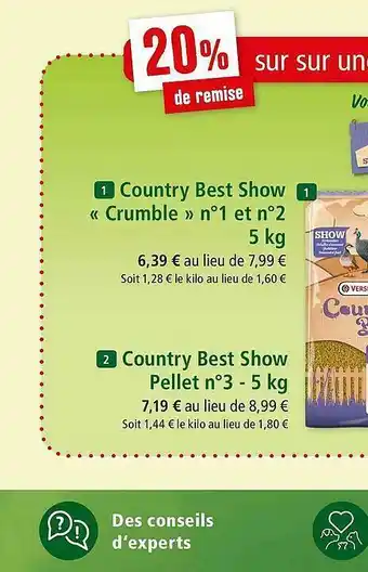 Maxi Zoo Country Best Show offre