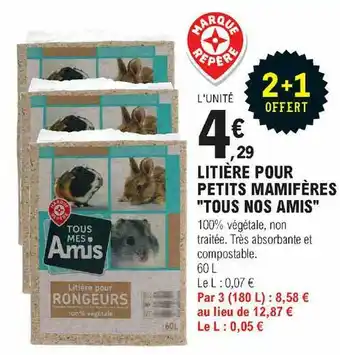 E.Leclerc Jardi Litière Pour Petits Mamifères offre