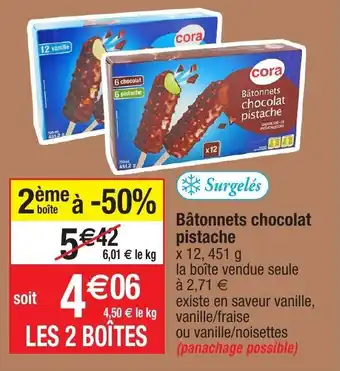 BĂątonnets chocolat pistache