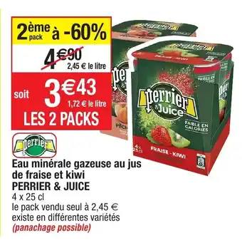 Migros Eau minérale gazeuse au jus de fraise et kiwi offre