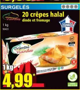 Norma 20 Crêpes halal dinde et fromage offre