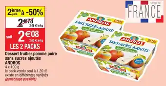 Migros Dessert fruitier pomme poire offre