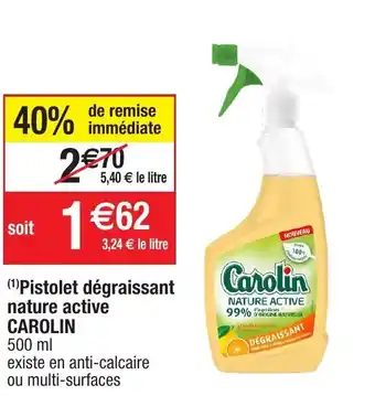 Migros Pistolet Dégraissant nature active offre