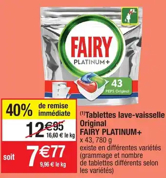 Migros Tablettes lave-vaisselle Original offre