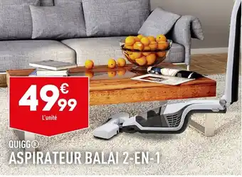 QUIGG aspirateur balau 2-en-1