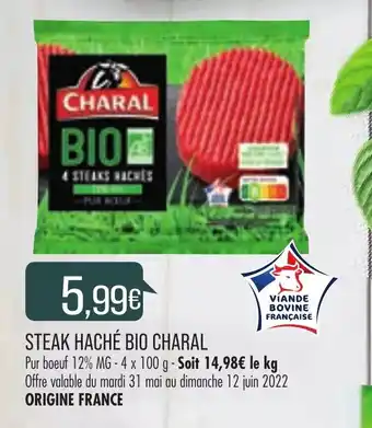 Match Steak Haché Bio Charal offre