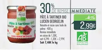 Match Pâtes à Tartiner Bio Lucien Georgelin offre