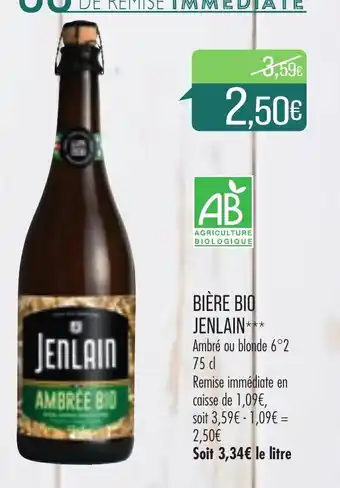 Match Bière Bio Jenlain offre