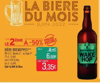 Match Bière Breweppes offre