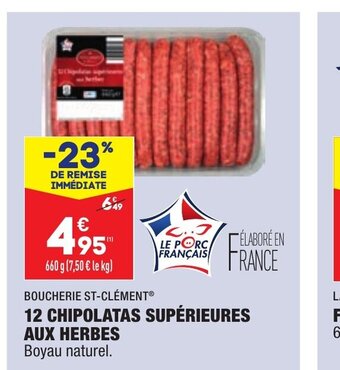 ALDI 12 Chipolatas Supérieures Aux Herbes offre