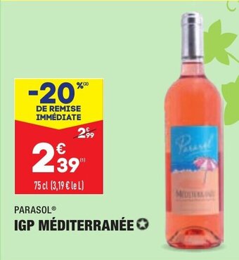 ALDI Parasol IGP Méditerranée offre