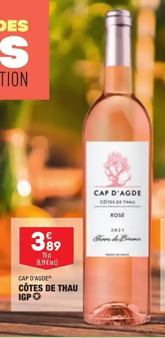ALDI Cap d'Agde Côtes de Thau IGP offre