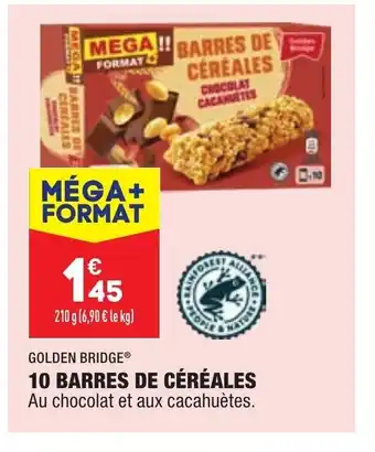 ALDI Golden Bridge 10 Barres de Céréales offre