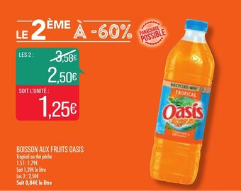 Match Boisson aux fruits Oasis offre