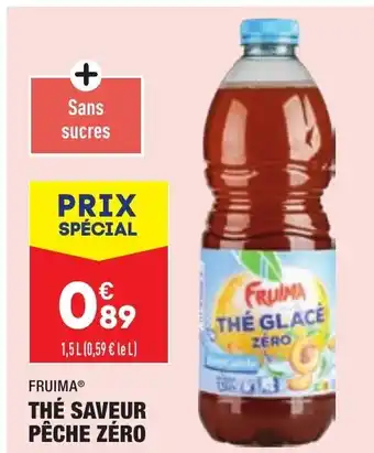 ALDI Fruima Thé Saveur Pêche Zéro offre