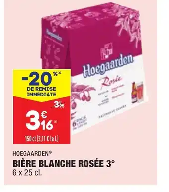 ALDI Bière Blanche Rosée 3° offre