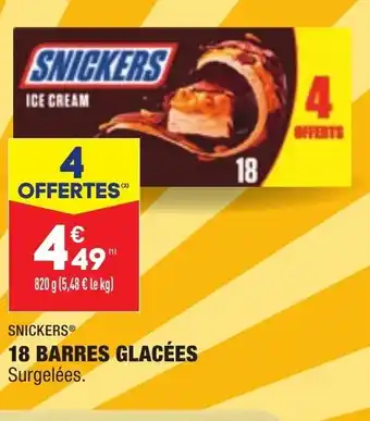 ALDI Snickers 18 Barres Glacées offre
