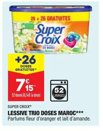 ALDI Super Croix Lessive Trio Doses Maroc offre