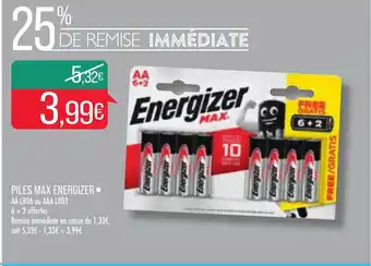Match Piles max energizer offre