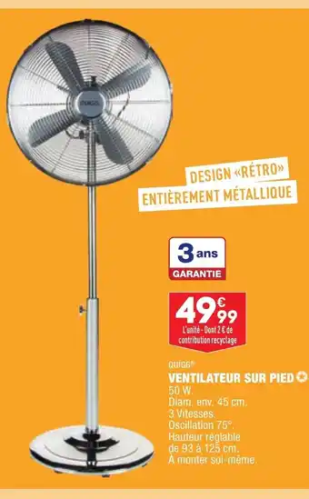 ALDI Quigg Ventilateur Sur Pied offre