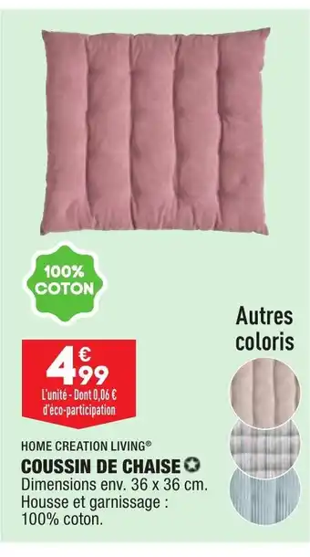 ALDI Home Creation Living Coussin de Chaise offre