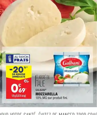ALDI Galbani Mozzarella offre