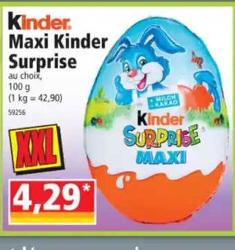 Norma Maxi Kinder Suprise offre