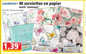 Norma 40 serviettes en papier motifs printemps offre