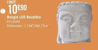 Casino Supermarchés Bougie Led Bouddha offre