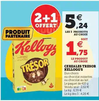 Hyper U Cereales tresor Kellogg's offre