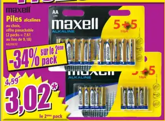 Norma Piles alcalines offre