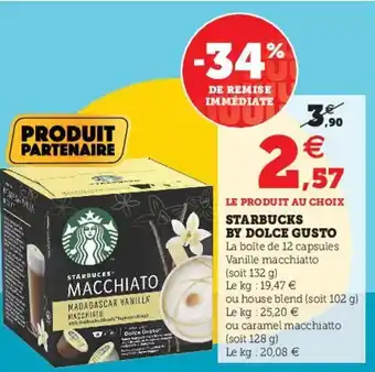 Hyper U Starbucks by dolce gusto offre