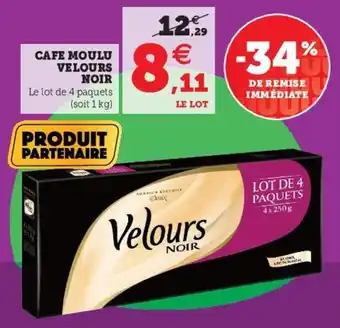 Hyper U Cafe moulu velours noir offre