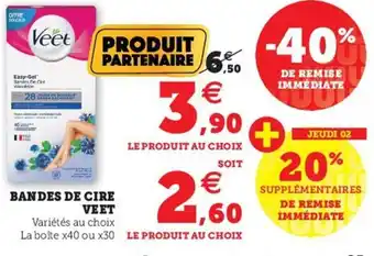 Bandes de cire veet
