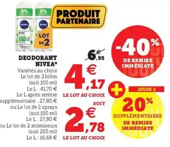 Hyper U Deodorant Nivea offre