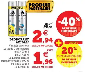 Hyper U Deodorant Adidas offre
