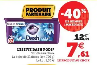 Hyper U Dash Lessive Pods offre
