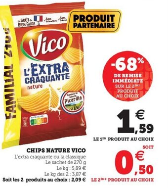 Hyper U Vico Chips Nature offre