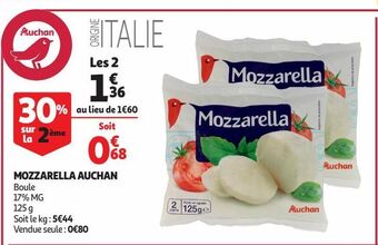 Auchan Supermarché Mozzarella auchan offre