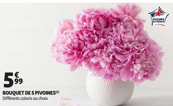 Auchan Supermarché Bouquet de 5 pivoines offre