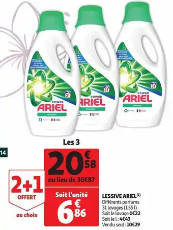 Auchan Supermarché Lessive ariel offre