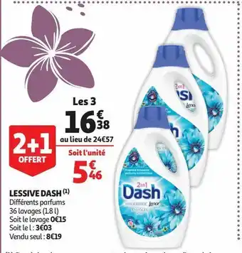 Auchan Supermarché Lessive dash offre