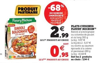 Hyper U Fleury Michon Plats Cuisines offre