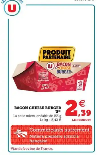 Hyper U Bacon Cheese Burger offre