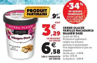 Hyper U Haagen Dazs Creme Glacee Vanille Macadamia offre